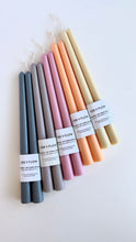 Load image into Gallery viewer, Beeswax/Soy Taper Candles (Charcoal)
