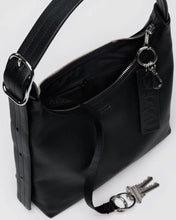Load image into Gallery viewer, Mini Recycled Leather Shoulder Bag, Black
