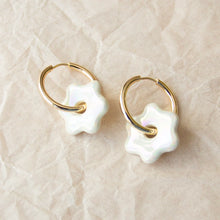 Load image into Gallery viewer, Daisy Hoop Earrings, Iridescent
