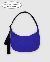 Load image into Gallery viewer, Medium Nylon Crescent Bag, Lapis
