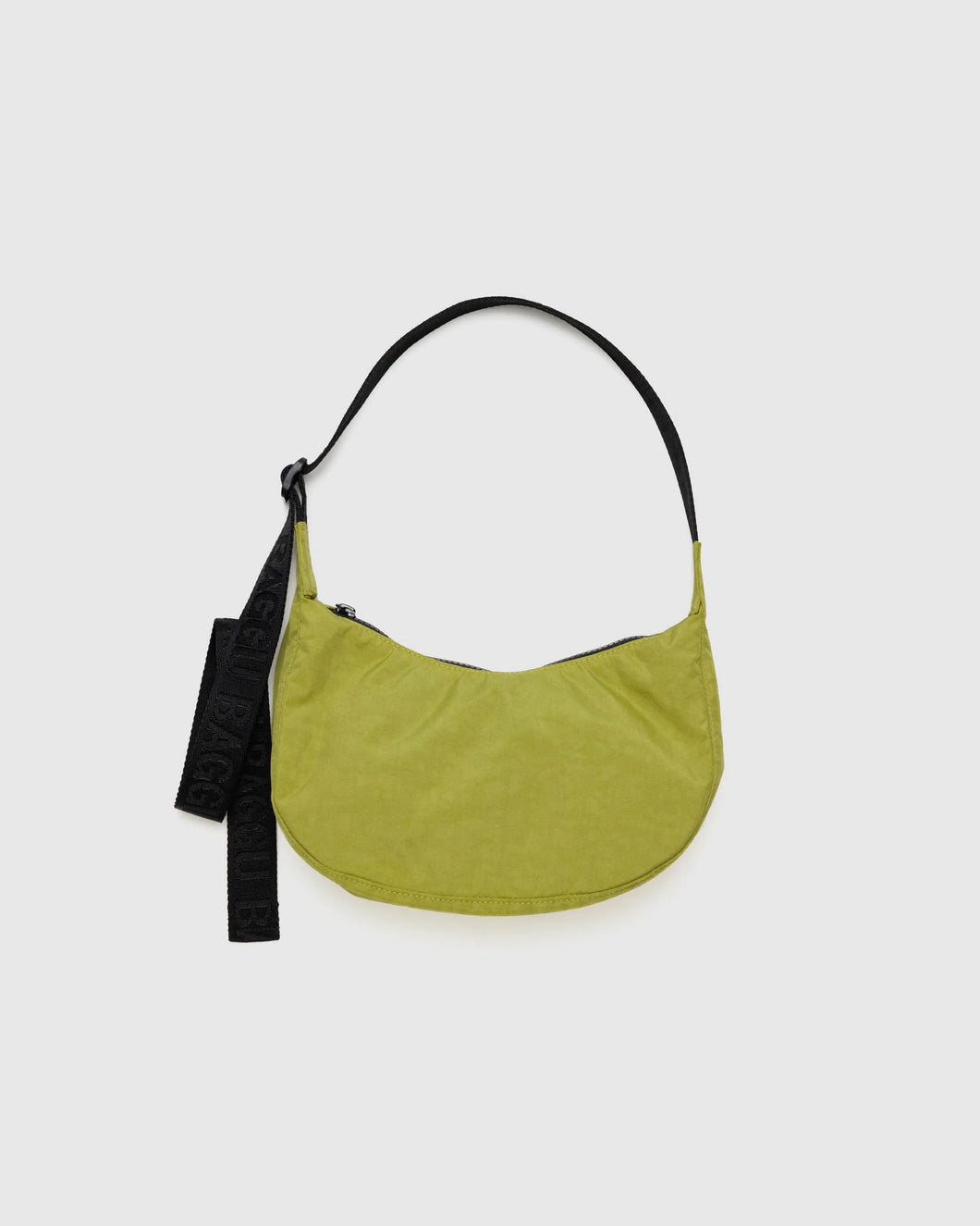 Small Nylon Crescent Bag, Lemongrass
